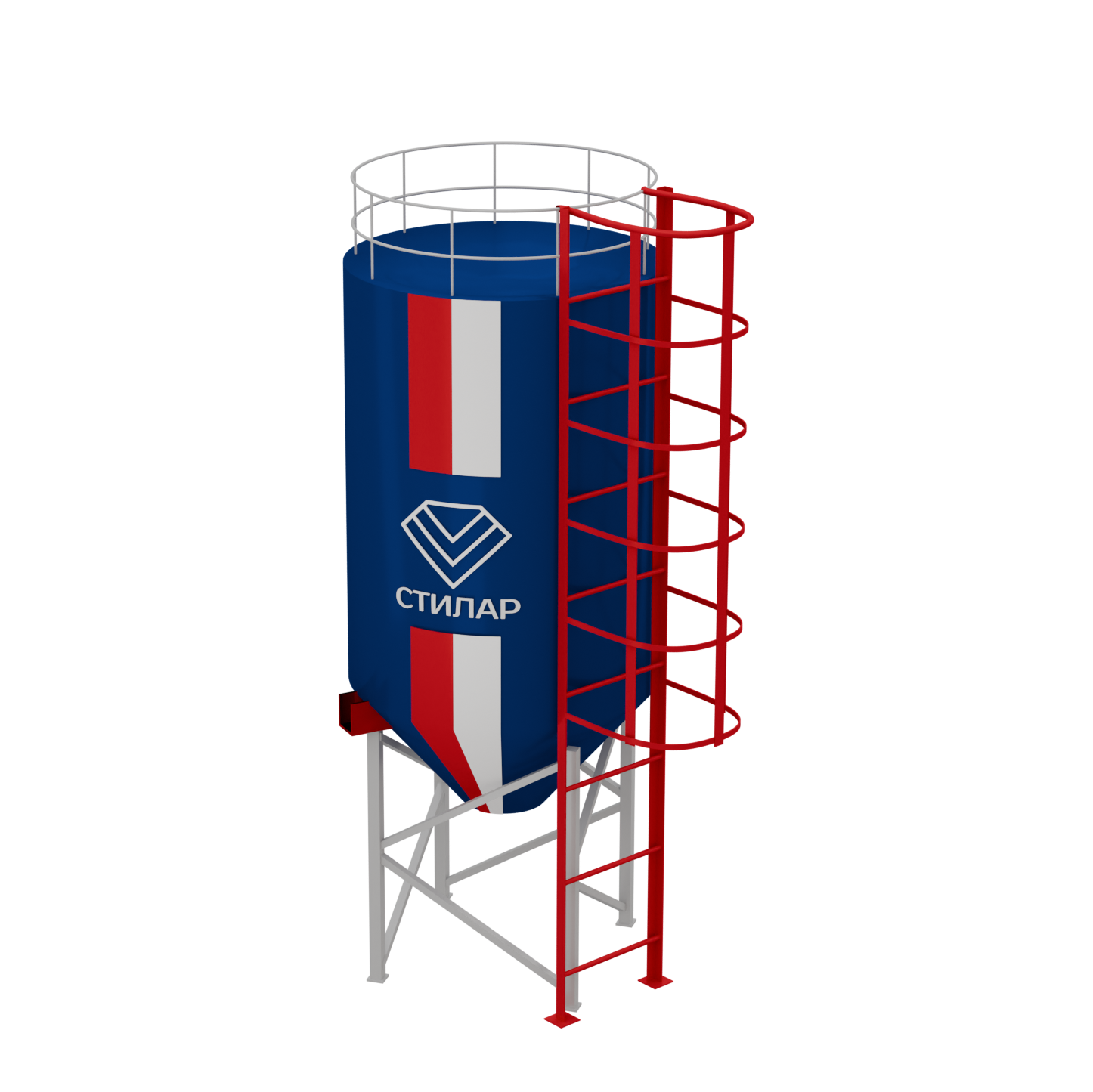 Цельносварный силос для асфальтобетонных заводов 20 м³ от производителя